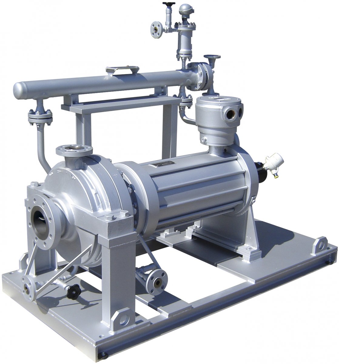 Pompe à rotor noyé avec échangeur thermique