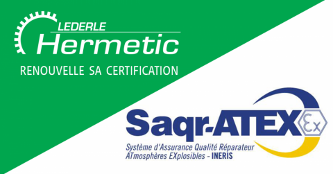 HERMETIC-Mecaflux renouvelle sa certification Saqr-ATEX